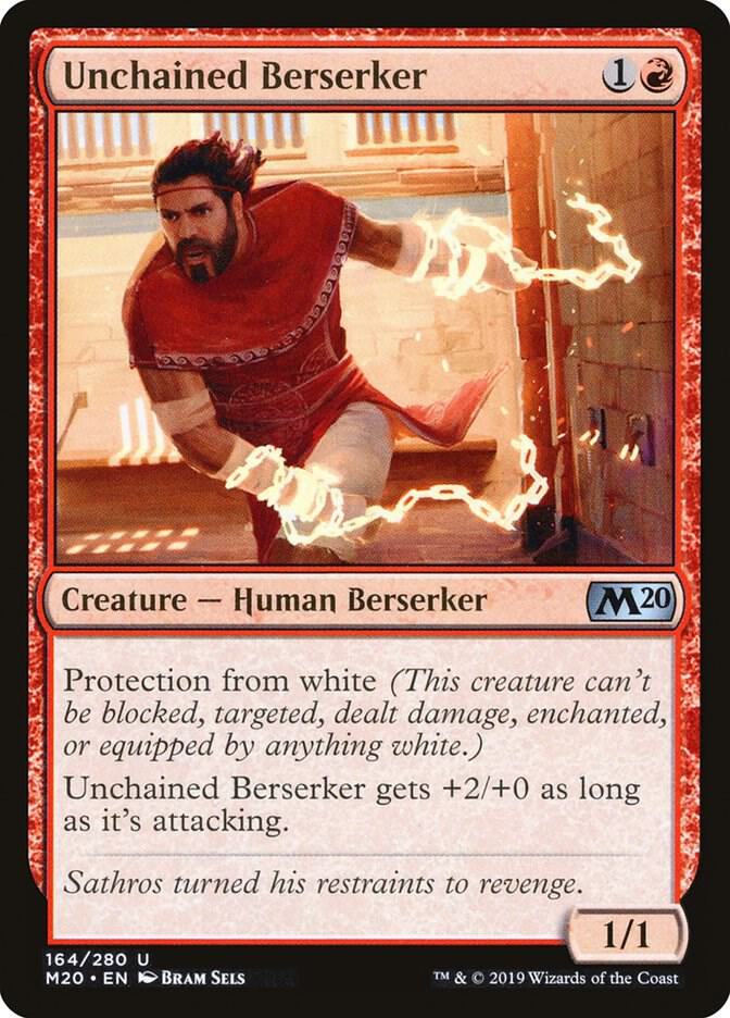 Unchained Berserker 164 card from Core Set 2020