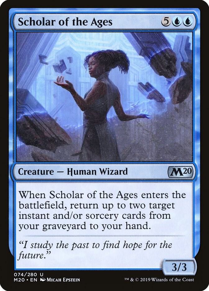 Scholar of the Ages 74 card from Core Set 2020