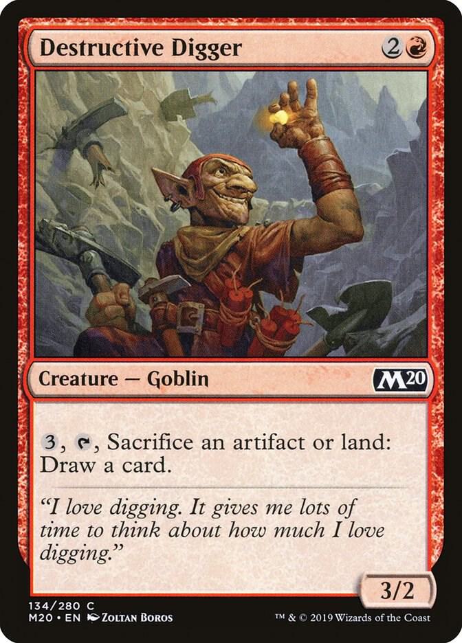 Destructive Digger 134 card from Core Set 2020