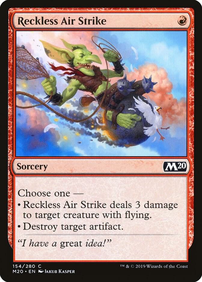 Reckless Air Strike 154 card from Core Set 2020