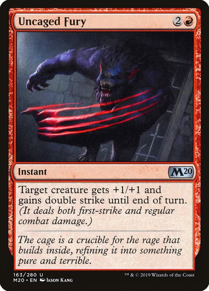 Uncaged Fury 163 card from Core Set 2020