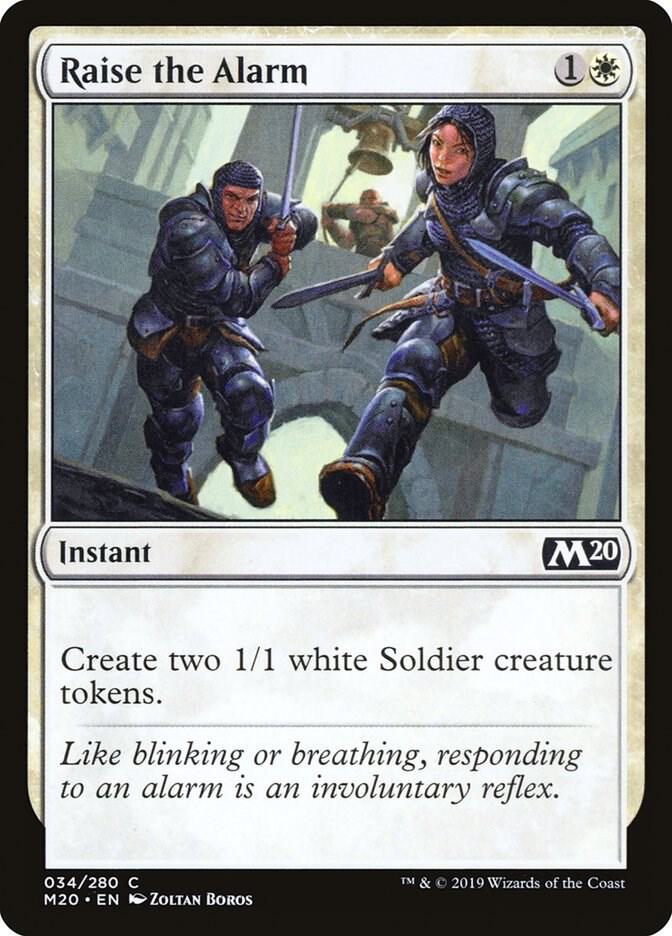 Raise the Alarm 34 card from Core Set 2020