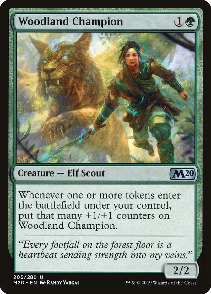 Woodland Champion 205 card from Core Set 2020