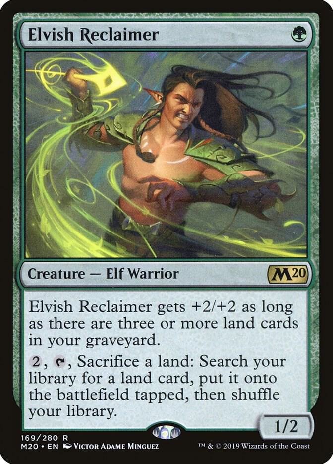 Elvish Reclaimer 169 card from Core Set 2020