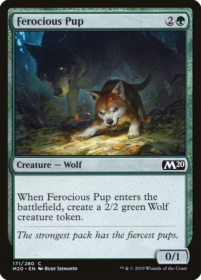 Ferocious Pup 171 card from Core Set 2020