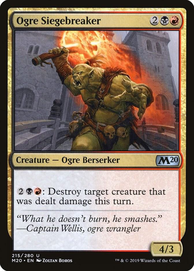 Ogre Siegebreaker 215 card from Core Set 2020