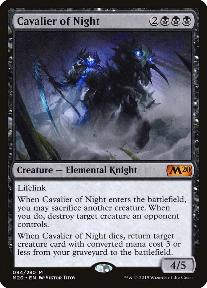 Cavalier of Night 94 card from Core Set 2020