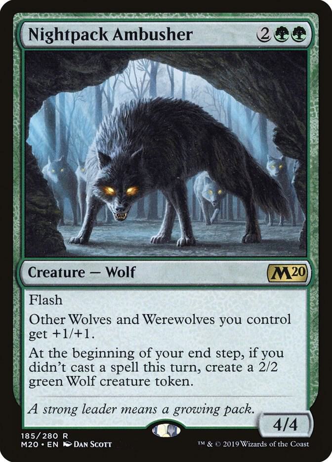 Nightpack Ambusher 185 card from Core Set 2020