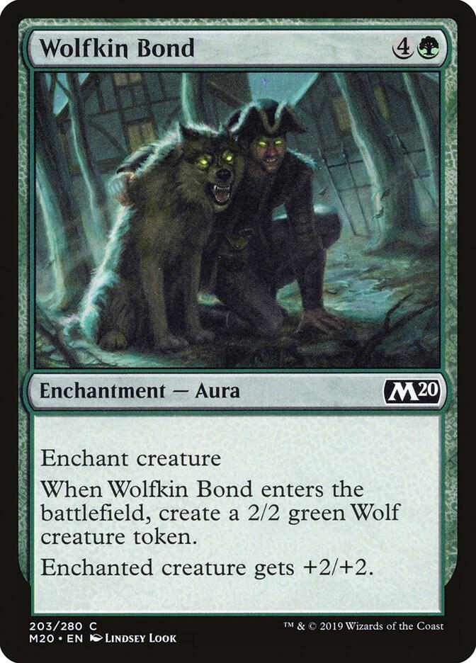 Wolfkin Bond 203 card from Core Set 2020
