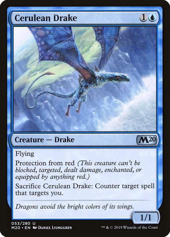 Cerulean Drake 53 card from Core Set 2020