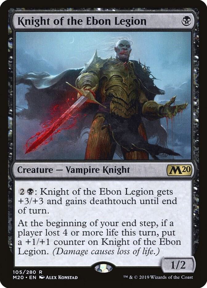 Knight of the Ebon Legion 105 card from Core Set 2020