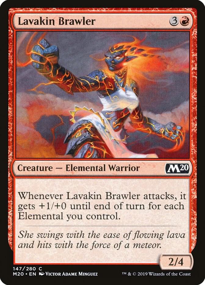 Lavakin Brawler 147 card from Core Set 2020