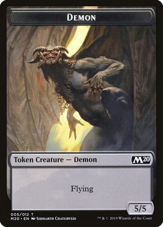 Demon Token 5 card from Core Set 2020