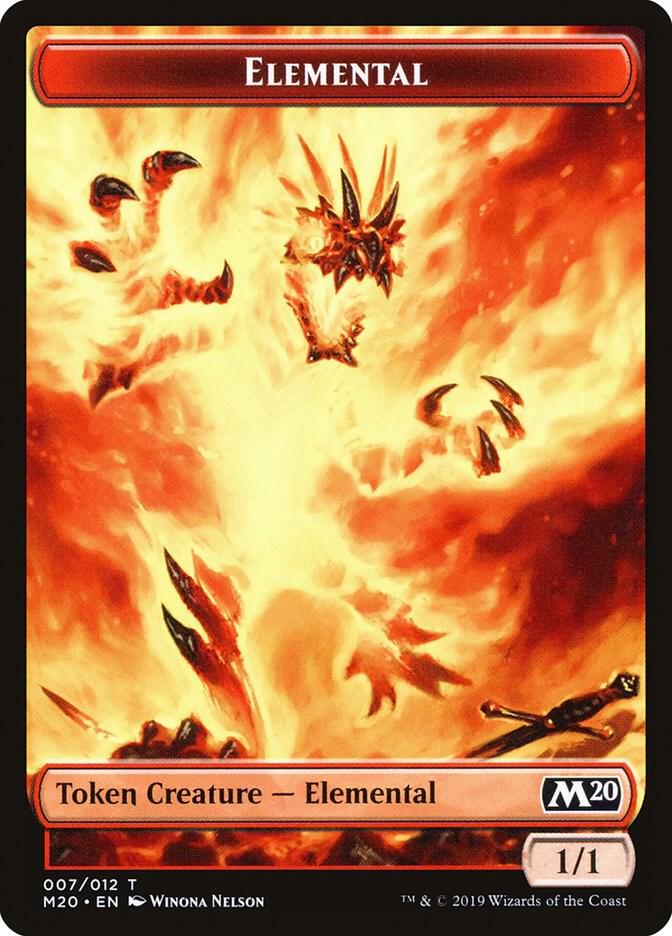 Elemental Token 7 card from Core Set 2020