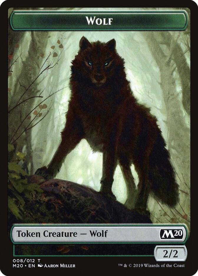 Wolf Token 8 card from Core Set 2020