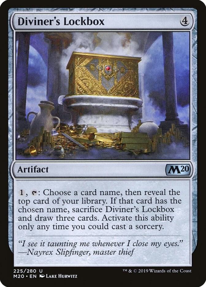Diviner's Lockbox 225 card from Core Set 2020