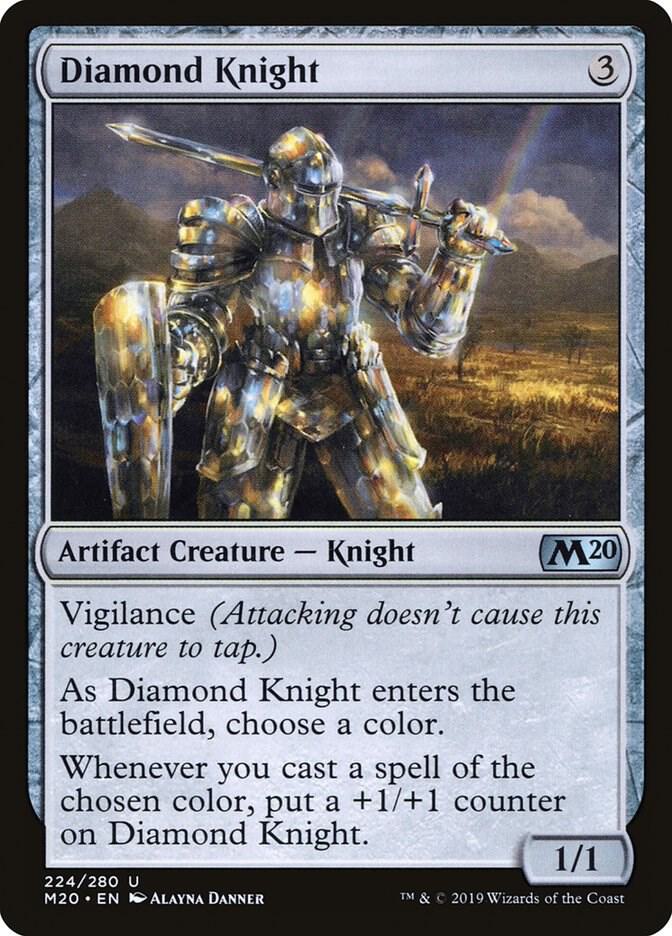 Diamond Knight 224 card from Core Set 2020