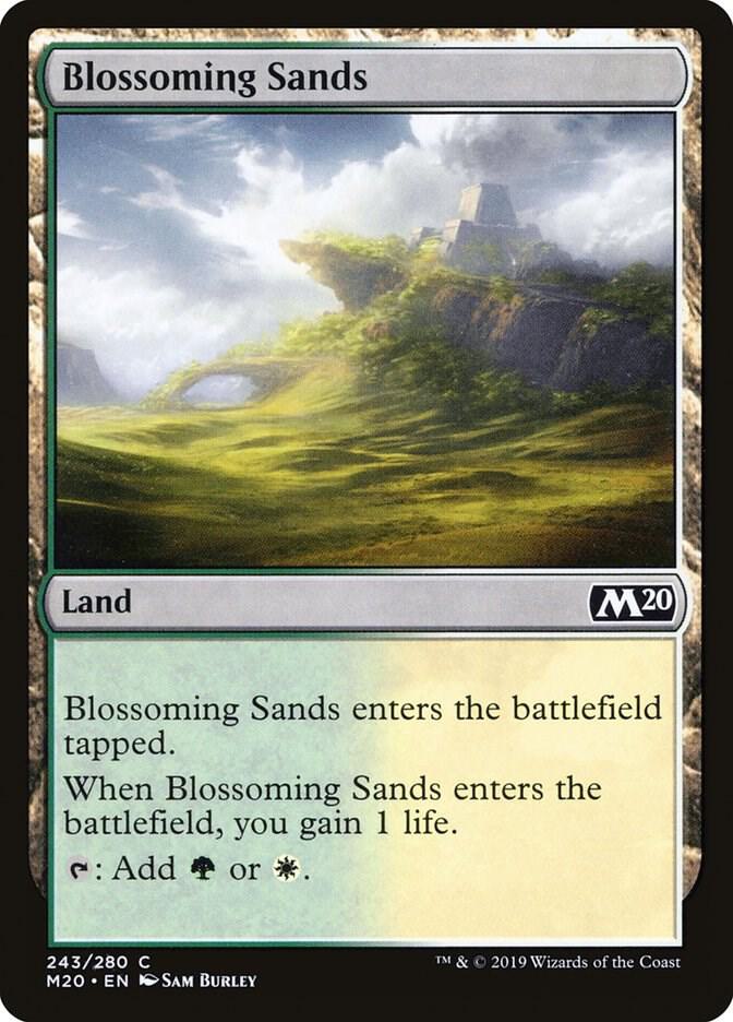 Blossoming Sands 243 card from Core Set 2020