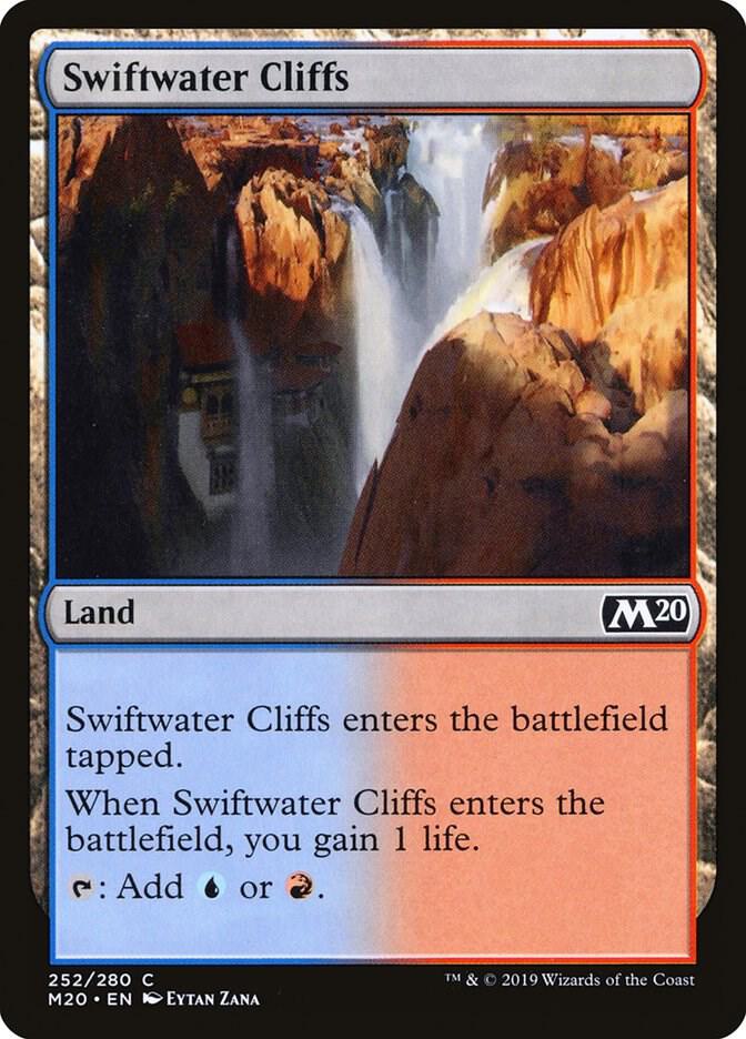 Swiftwater Cliffs 252 card from Core Set 2020
