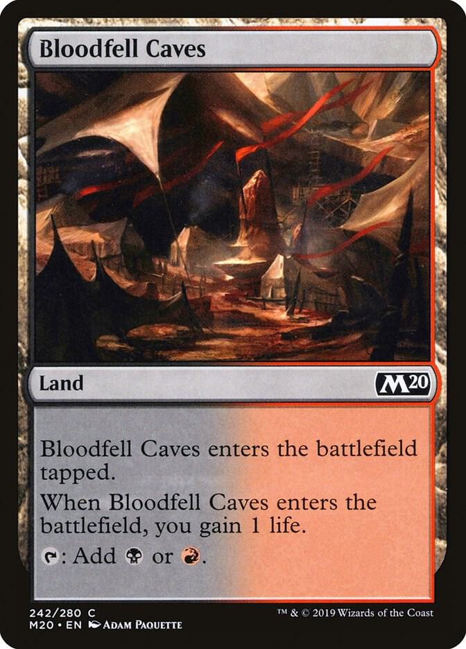 Bloodfell Caves 242 card from Core Set 2020