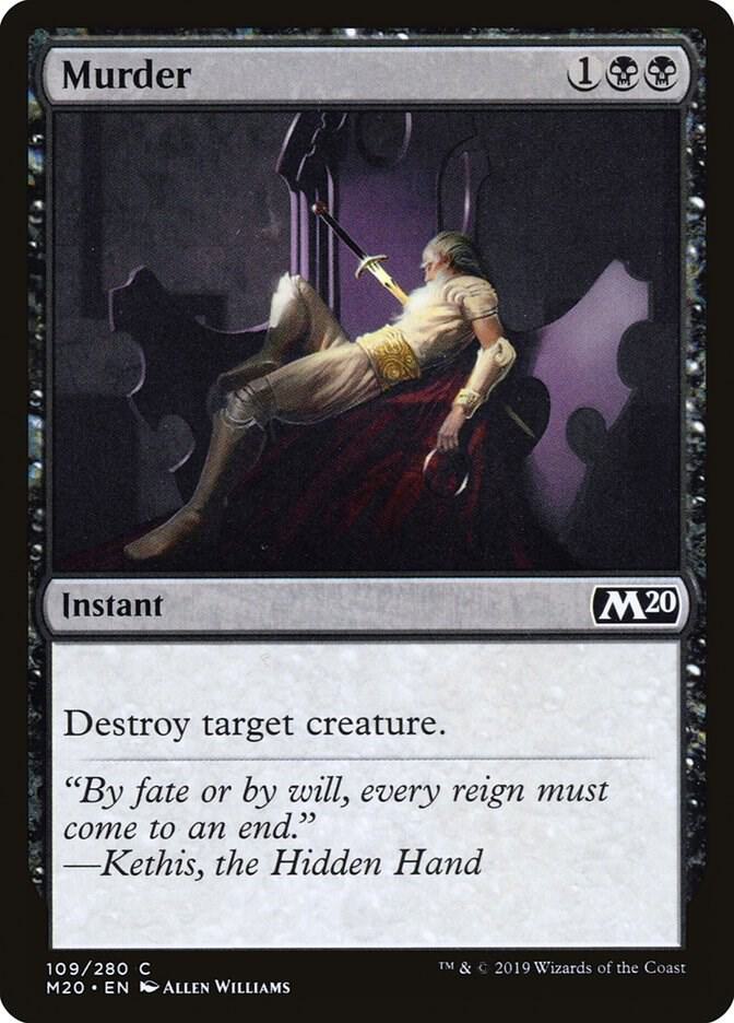Murder 109 card from Core Set 2020