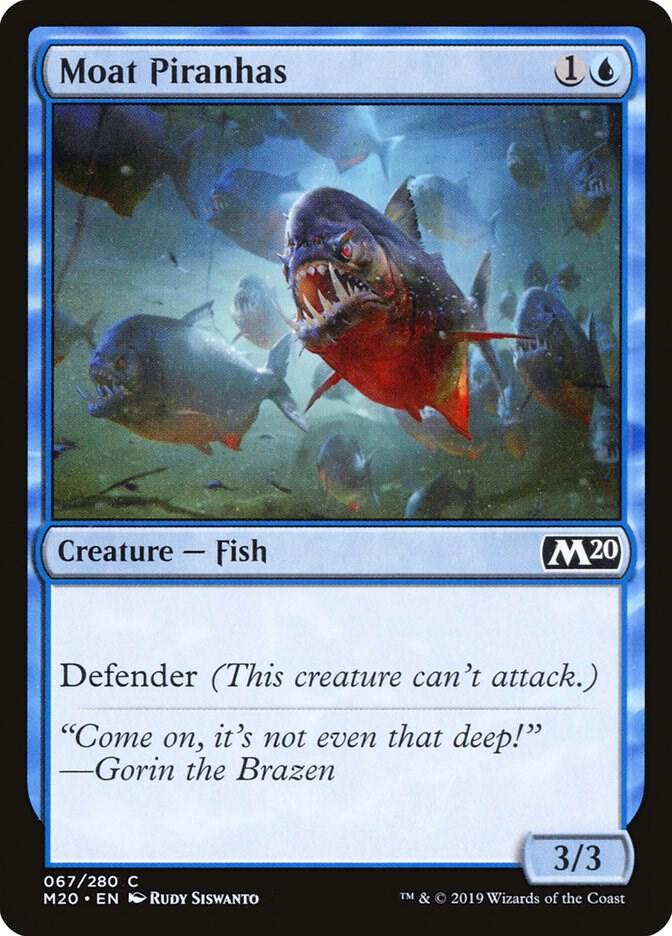 Moat Piranhas 67 card from Core Set 2020