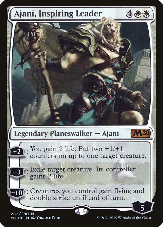 Ajani, Inspiring Leader 282 card from Core Set 2020