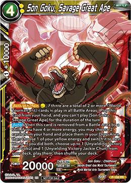Son Goku, Savage Great Ape (Power Booster) P-156 card from Promotion Cards