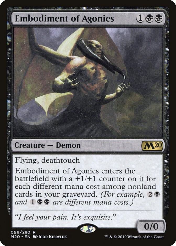 Embodiment of Agonies 98 card from Core Set 2020