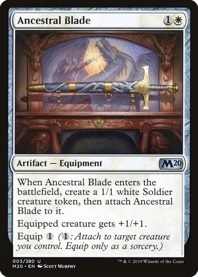 Ancestral Blade 3 card from Core Set 2020