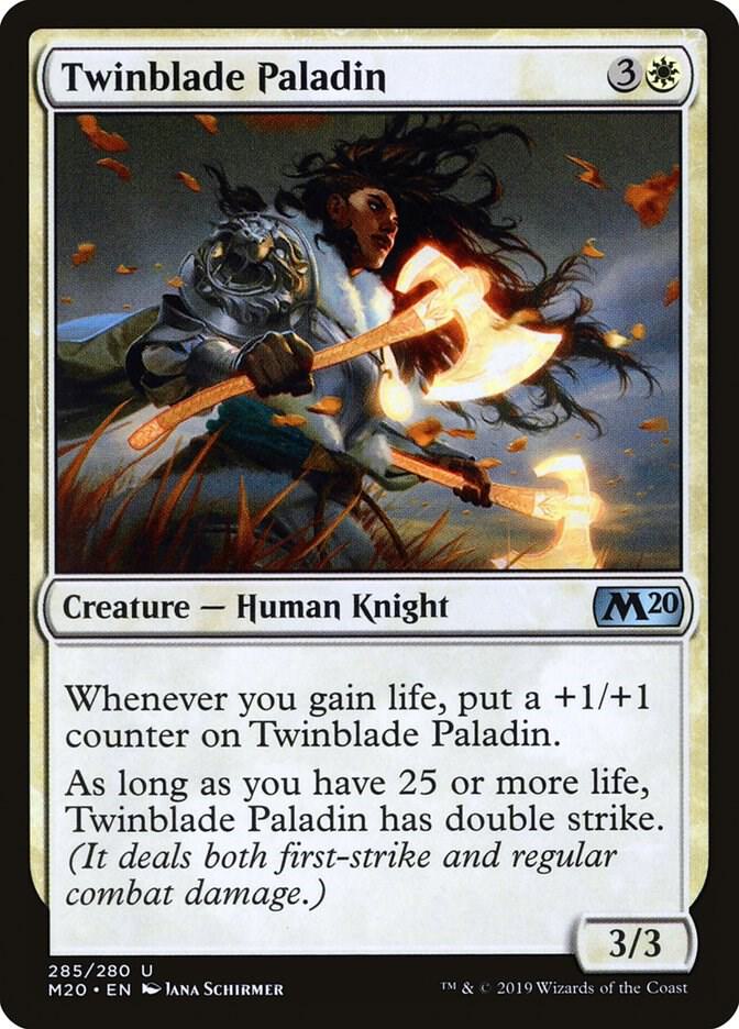 Twinblade Paladin 285 card from Core Set 2020