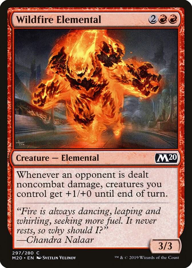 Wildfire Elemental 297 card from Core Set 2020
