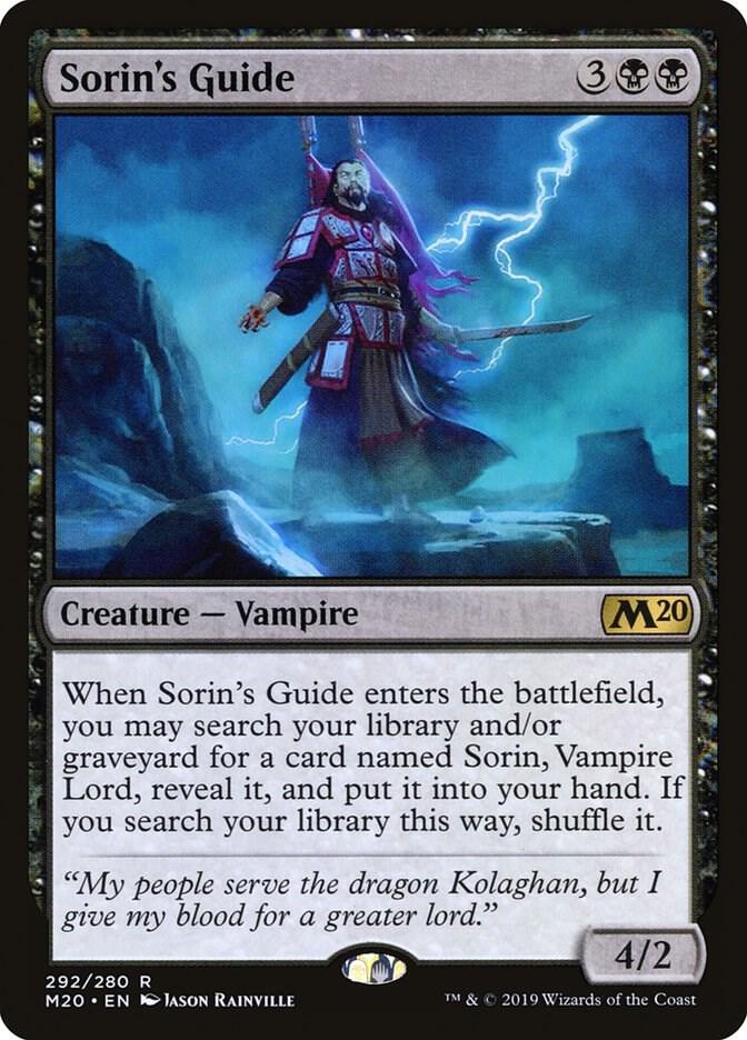 Sorin's Guide 292 card from Core Set 2020