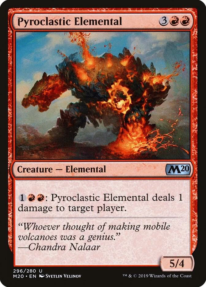 Pyroclastic Elemental 296 card from Core Set 2020