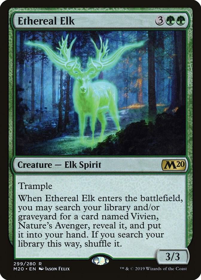 Ethereal Elk 299 card from Core Set 2020