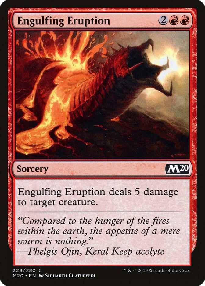Engulfing Eruption 328 card from Core Set 2020