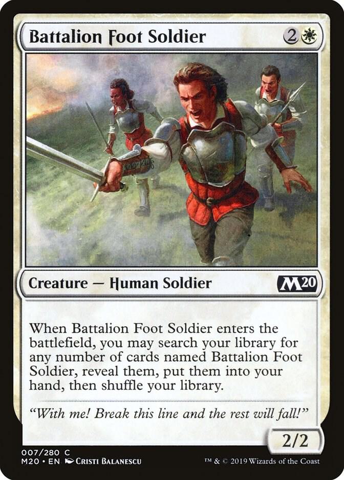 Battalion Foot Soldier 7 card from Core Set 2020
