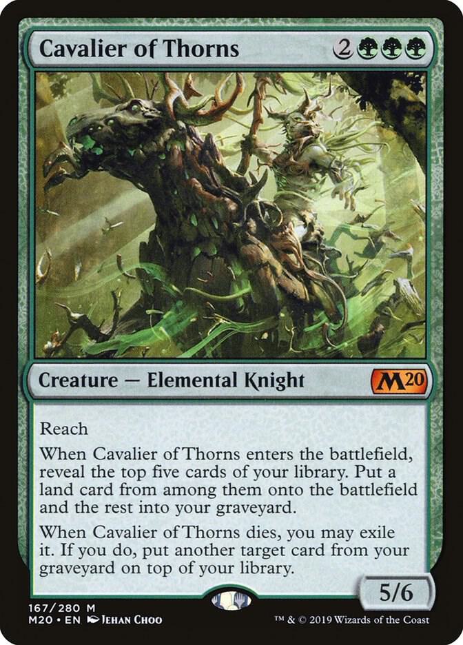 Cavalier of Thorns 167 card from Core Set 2020