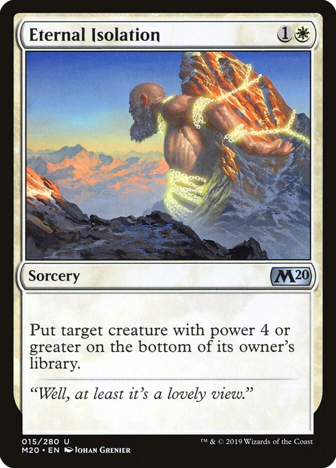 Eternal Isolation 15 card from Core Set 2020