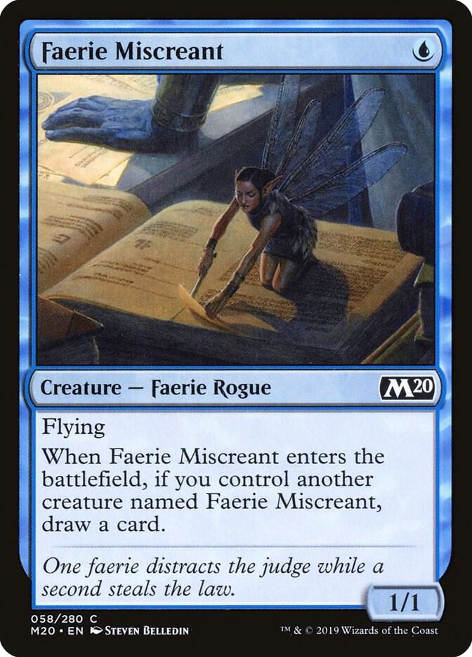 Faerie Miscreant 58 card from Core Set 2020