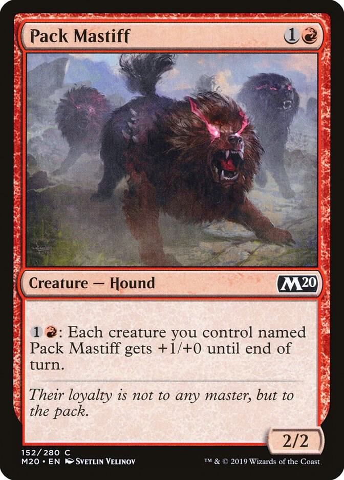 Pack Mastiff 152 card from Core Set 2020