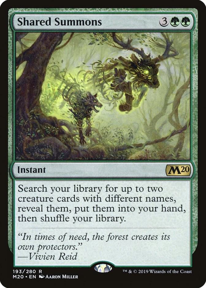 Shared Summons 193 card from Core Set 2020