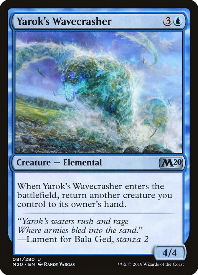 Yarok's Wavecrasher 81 card from Core Set 2020