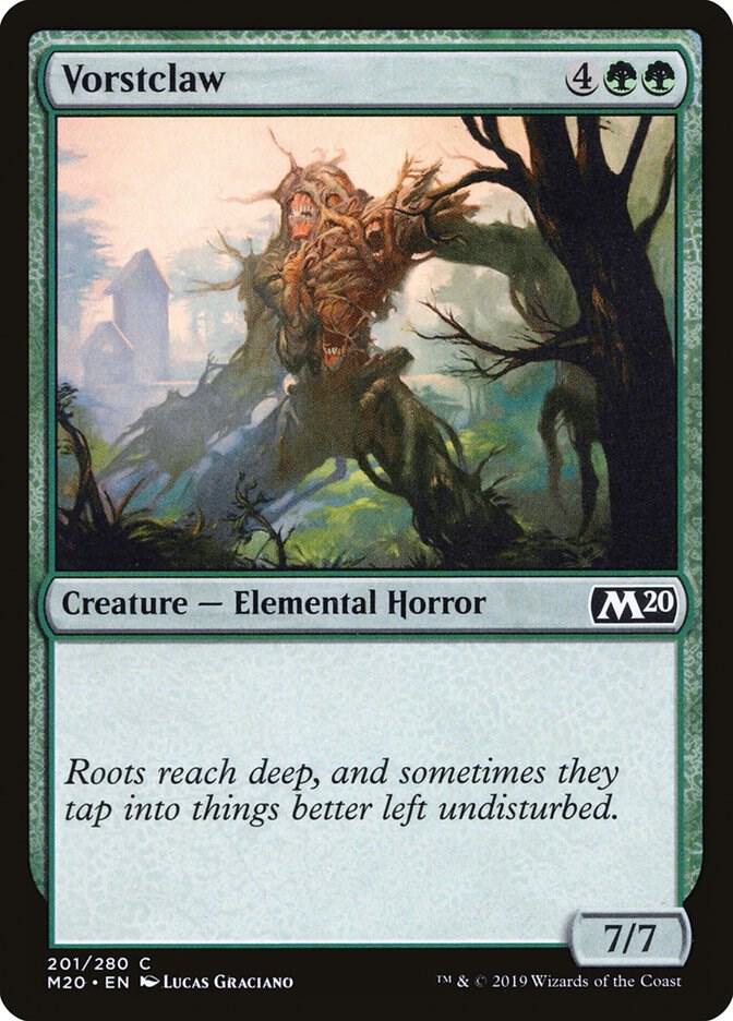 Vorstclaw 201 card from Core Set 2020