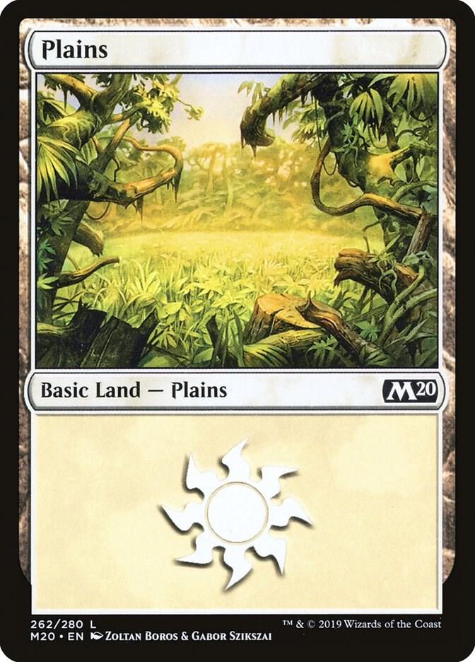 Plains 262 card from Core Set 2020