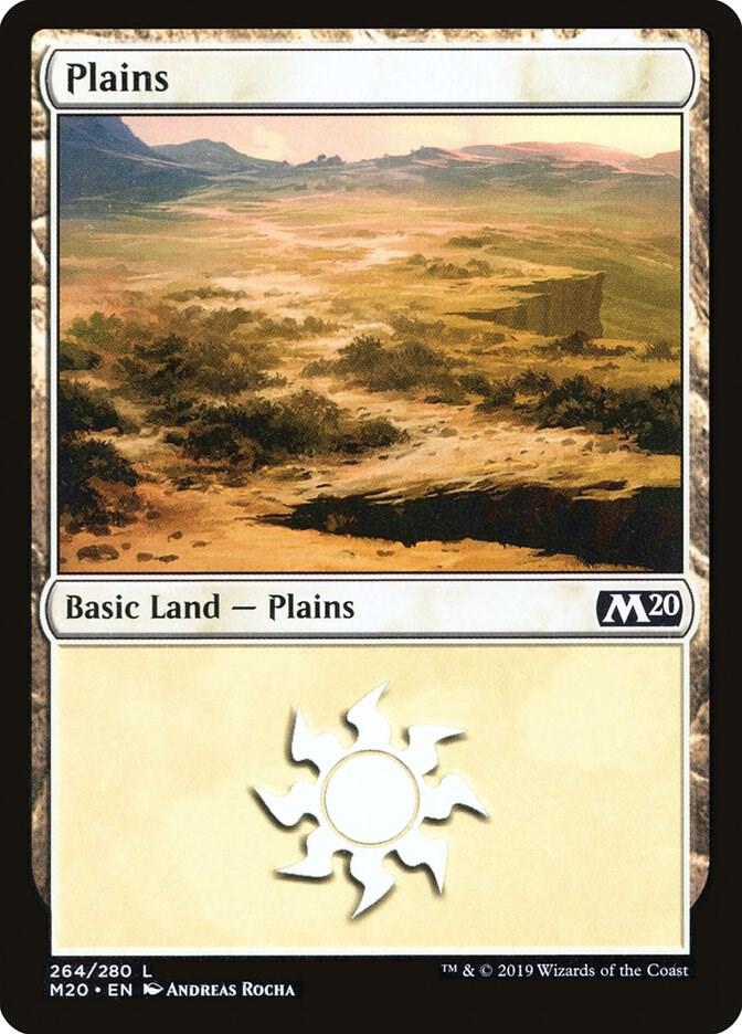 Plains 264 card from Core Set 2020