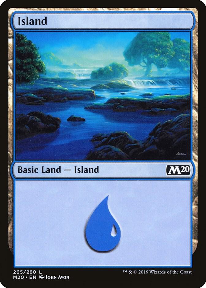 Island 265 card from Core Set 2020