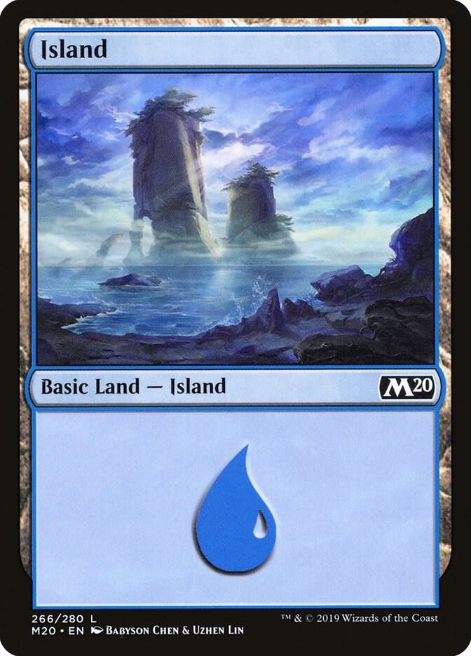 Island 266 card from Core Set 2020