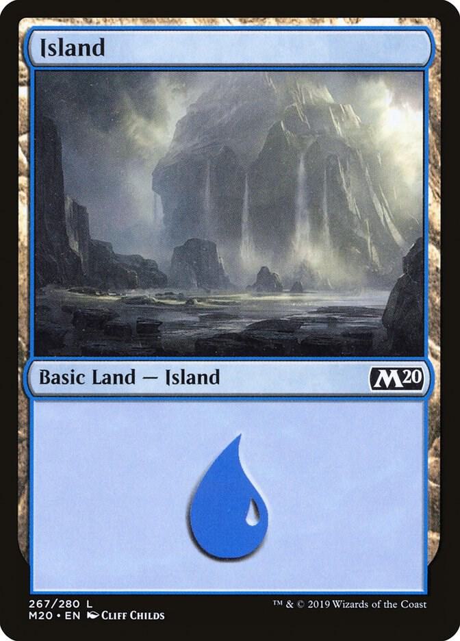 Island 267 card from Core Set 2020