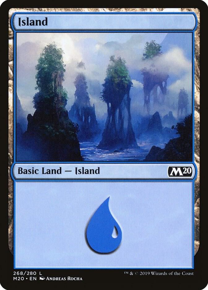 Island 268 card from Core Set 2020